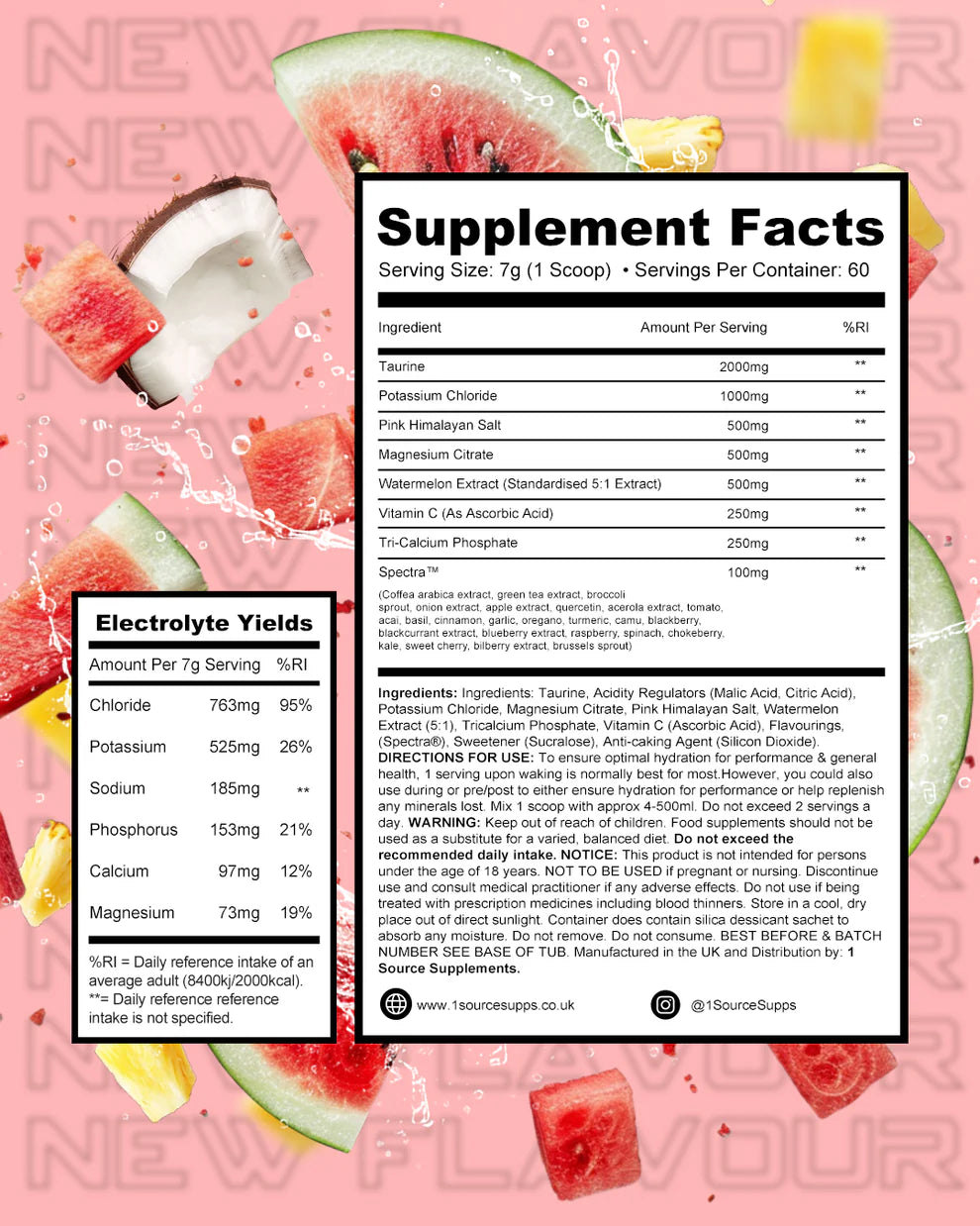 1 Source Supplements Hydrate1 - Advanced Hydration Formula