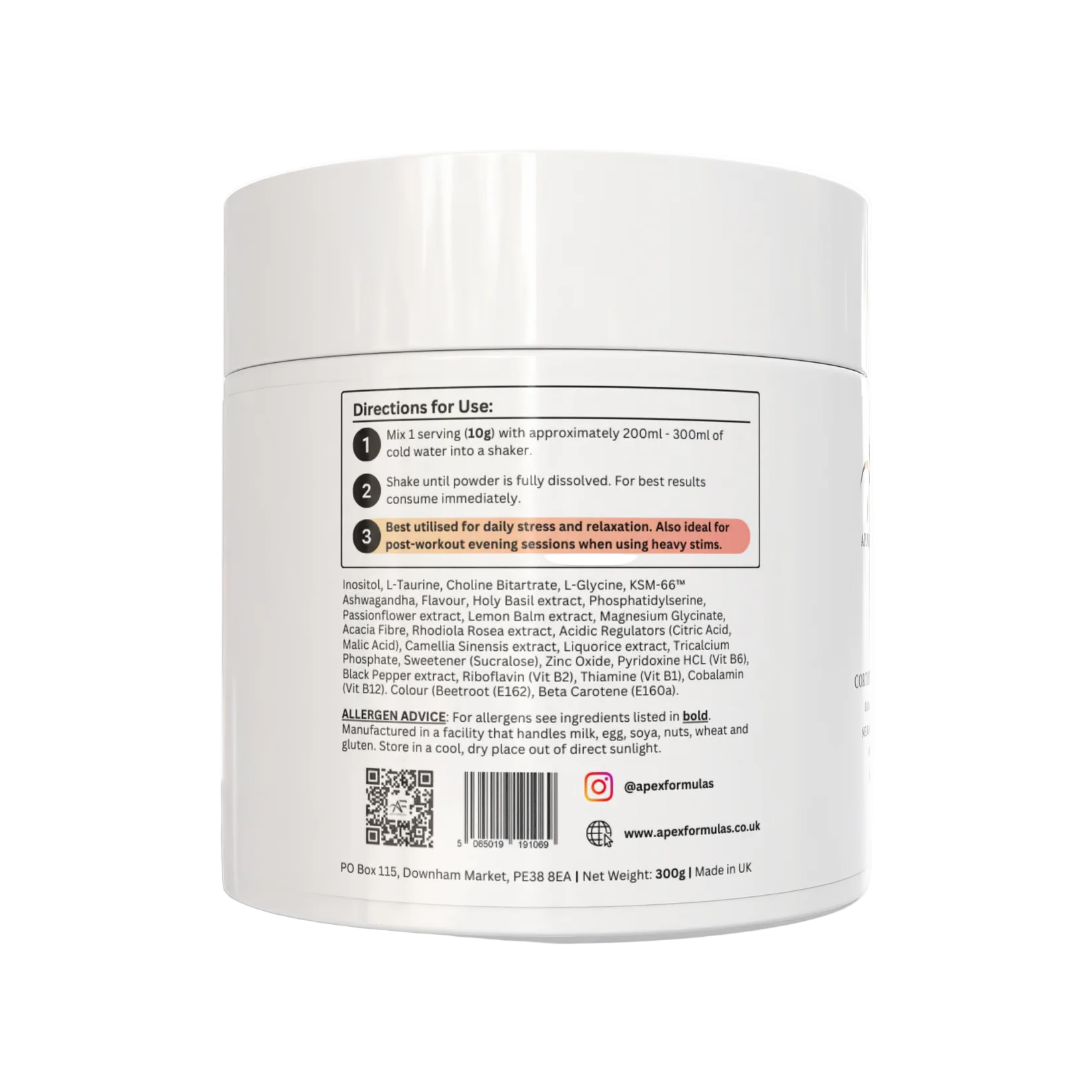 Apex Formulas Stress Recovery