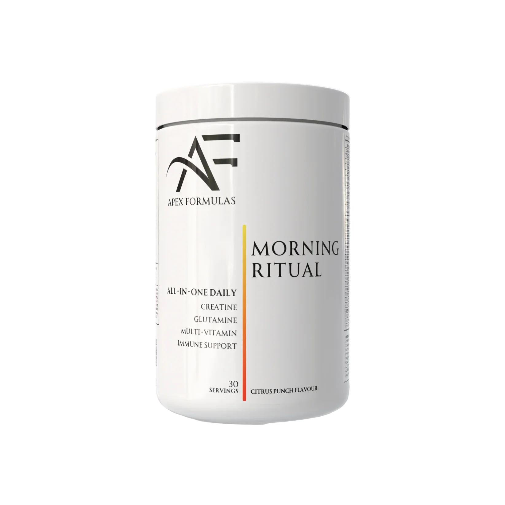 Apex Formulas Morning Ritual supplement container on a white background