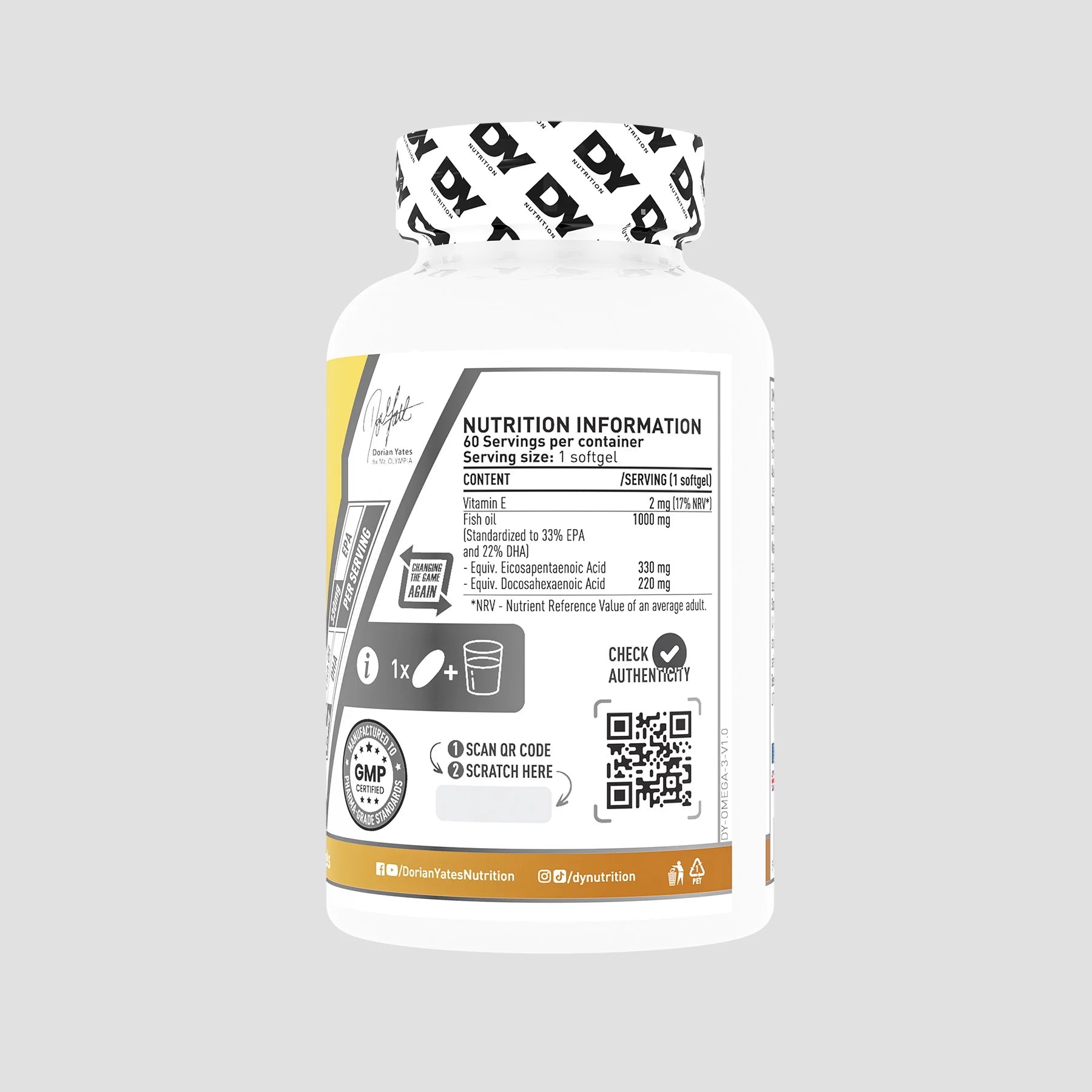 DY Nutrition Omega 3 Fish Oils