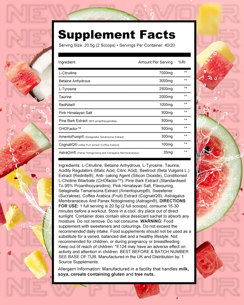 1 Source Supplements Pumped1 - Ultimate Non-Stim Pre-Workout