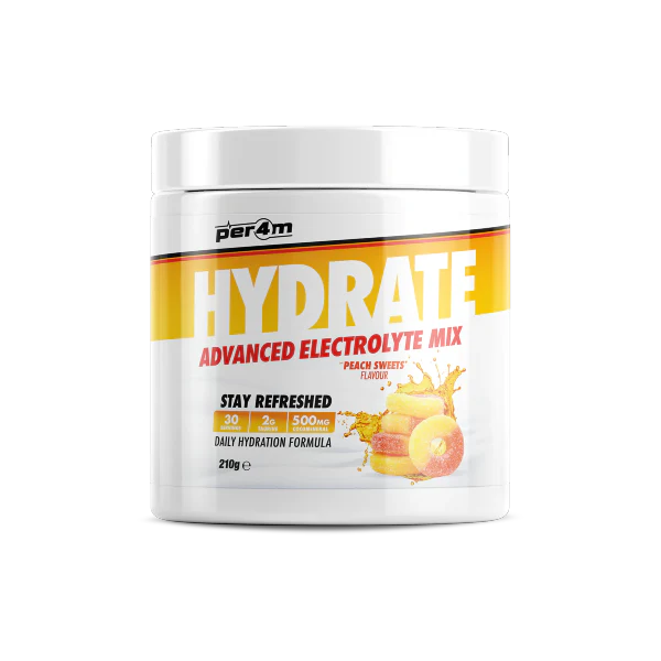 Per4m Hydrate Advanced Electrolyte Mix container on a white background