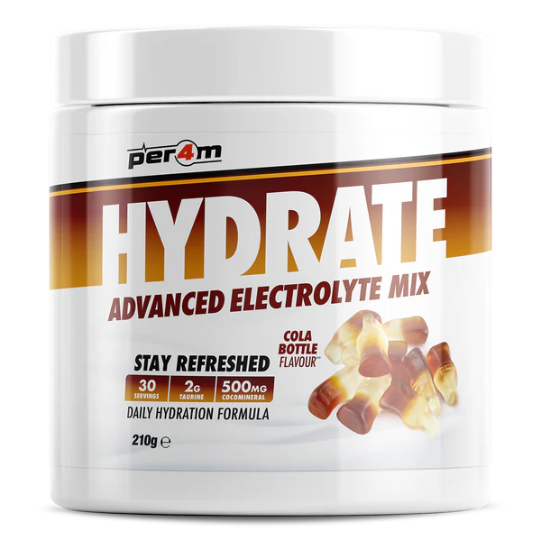 Per4m Hydrate Advanced Electrolyte Mix container on a white background
