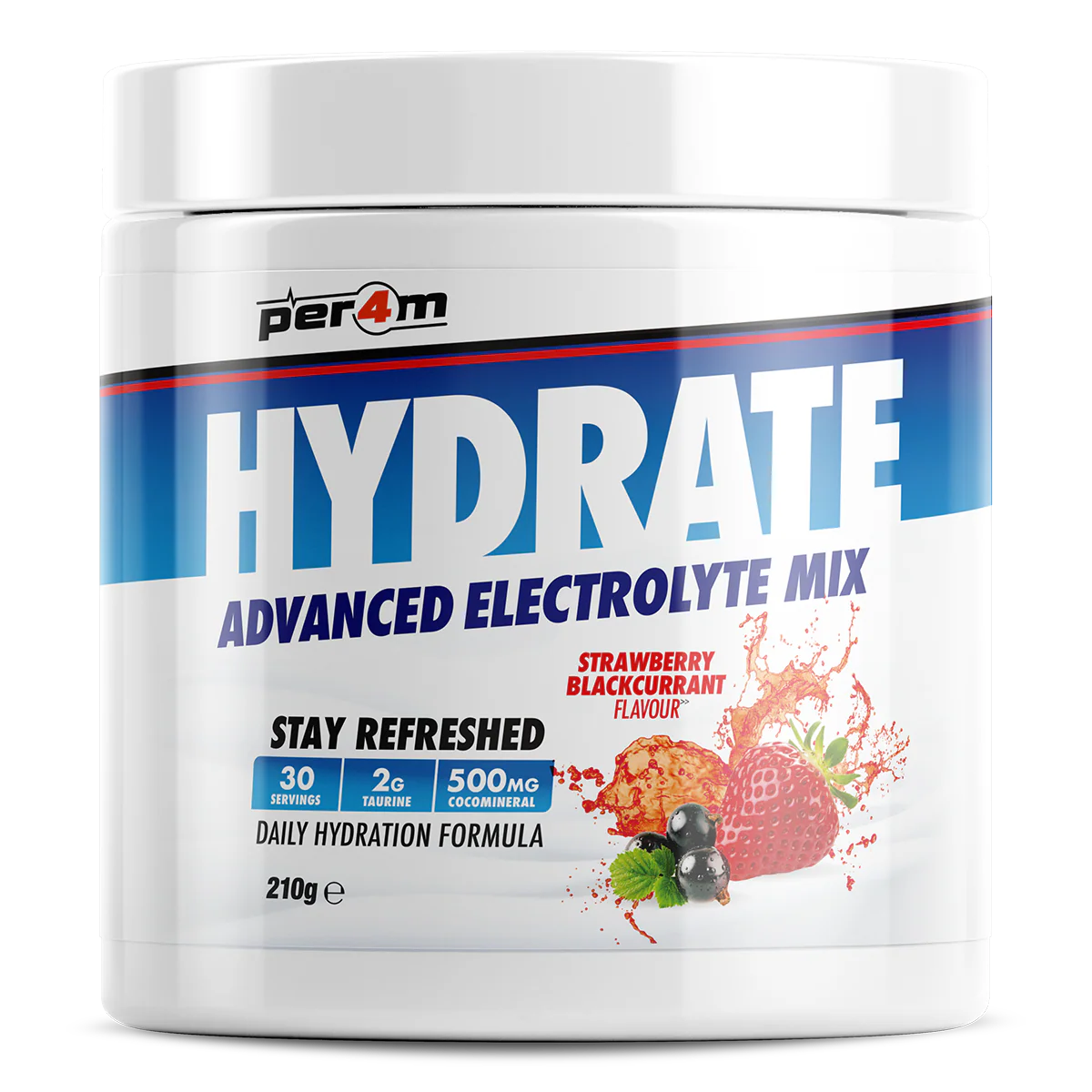 Per4m Hydrate Advanced Electrolyte Mix container on a white background